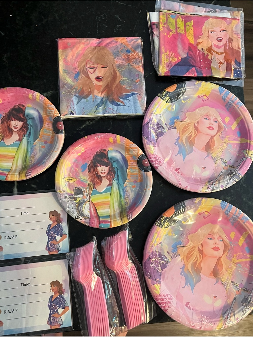 Taylor Swift Inspired Birthday Party Supplies Lot 20 Plates Napkins Invites